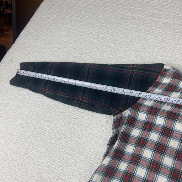 Lauren Ralph Lauren Plaid Cotton Shirt Dress Check Sz M Multicolor Retro - Picture 13 of 16